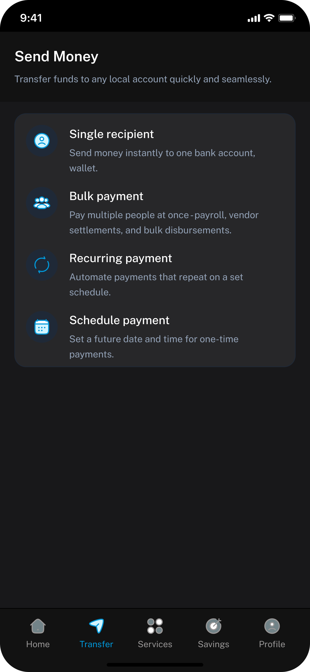 Manage account from any browser